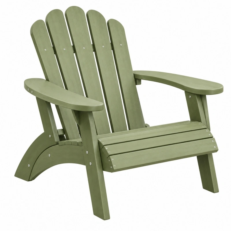 Fauteuil de jardin 82 x 76 x 97 cm en bois vert style Adirondack