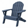 Fauteuil de jardin Adirondack 78 x 83 x 95 cm en plastique bleu avec accoudoirs