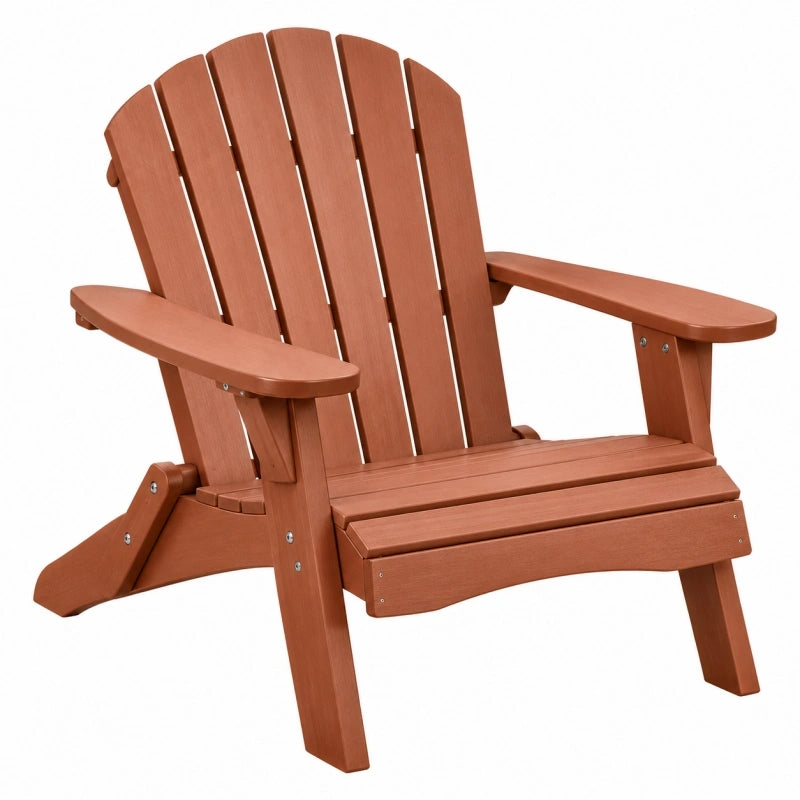 Fauteuil de jardin Adirondack 79 x 83 x 98 cm brun en plastique aspect bois